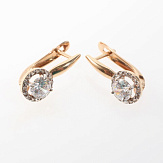 Серьга золото 585, общий вес - 1.11 г, чистый вес - 0.992 г