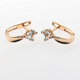 Серьга золото 585, общий вес - 1.13 г, чистый вес - 0.976 г