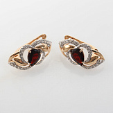 Серьга золото 585, общий вес - 1.66 г, чистый вес - 1.293 г