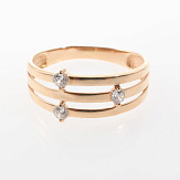 Кольцо золото 585, общий вес - 2.1 г, чистый вес - 1.95 г