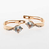 Серьга золото 585, общий вес - 1.15 г, чистый вес - 0.996 г