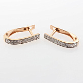 Серьга золото 585, общий вес - 0.95 г, чистый вес - 0.932 г