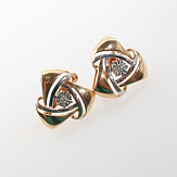 Серьга золото 585, общий вес - 1.58 г, чистый вес - 1.579 г