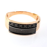 Кольцо золото 585, общий вес - 4.4 г, чистый вес - 4.33 г